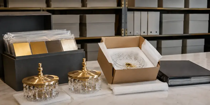 Retained finish samples and spare lighting components prepared for future reorders Retained finish samples and spare lighting components prepared for future reorders