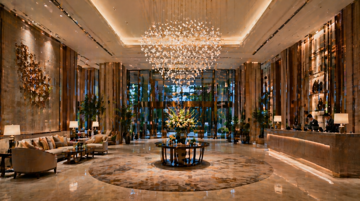 color temperature works best in a hotel lobby