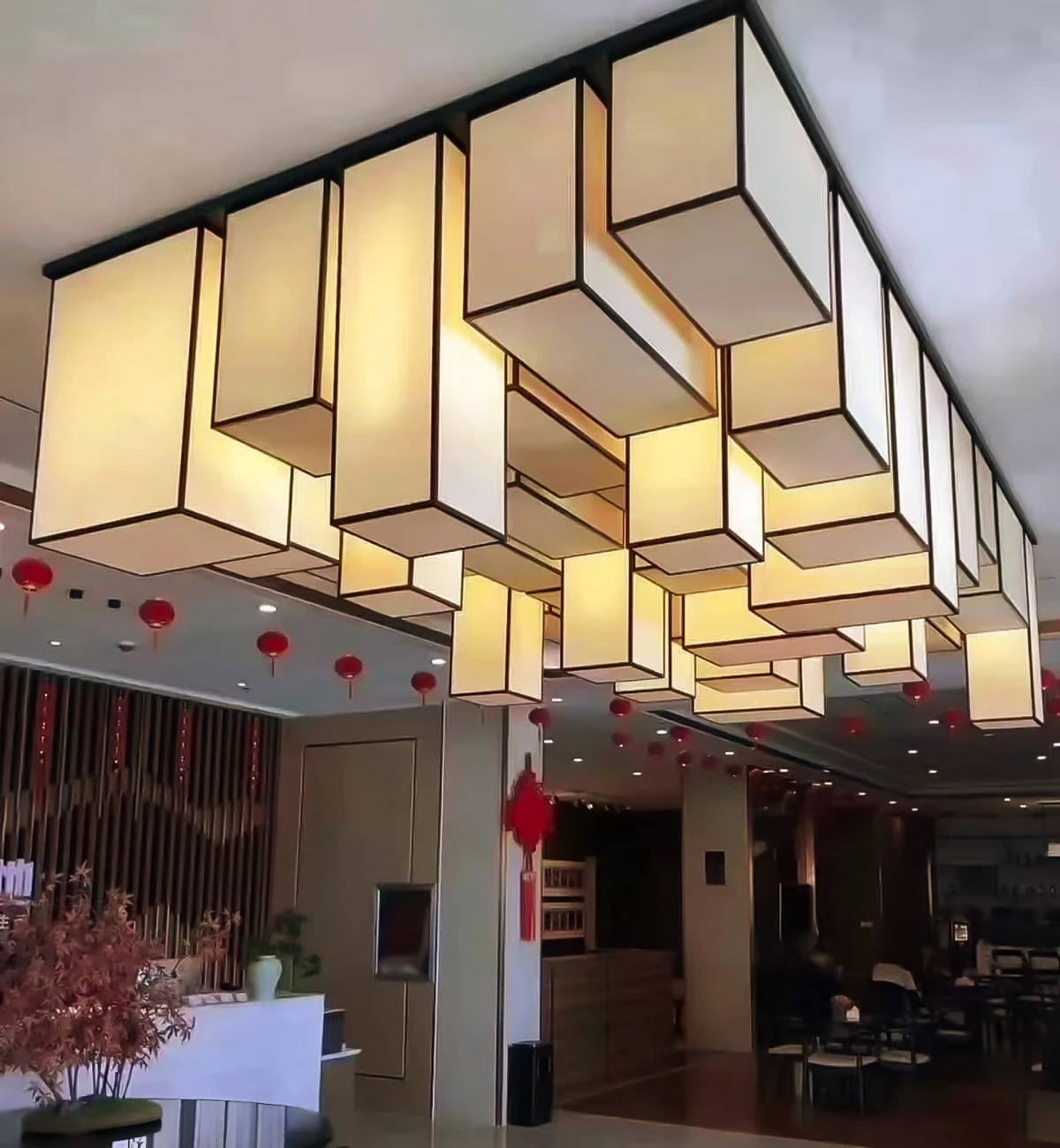 Matrix Box Ceiling Lighting for Hotel Banquet Hall