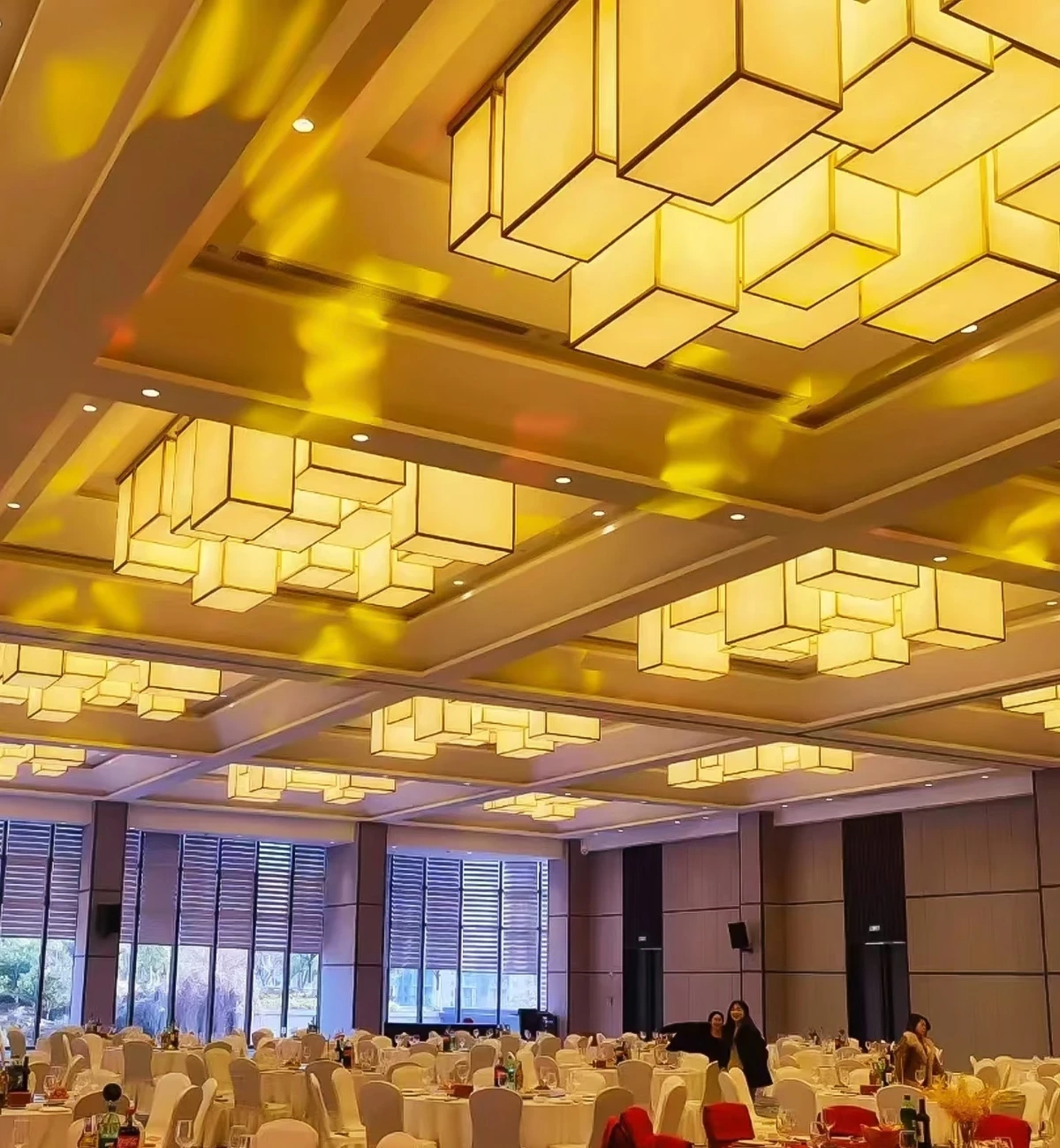 Matrix Box Ceiling Lighting for Hotel Banquet Hall