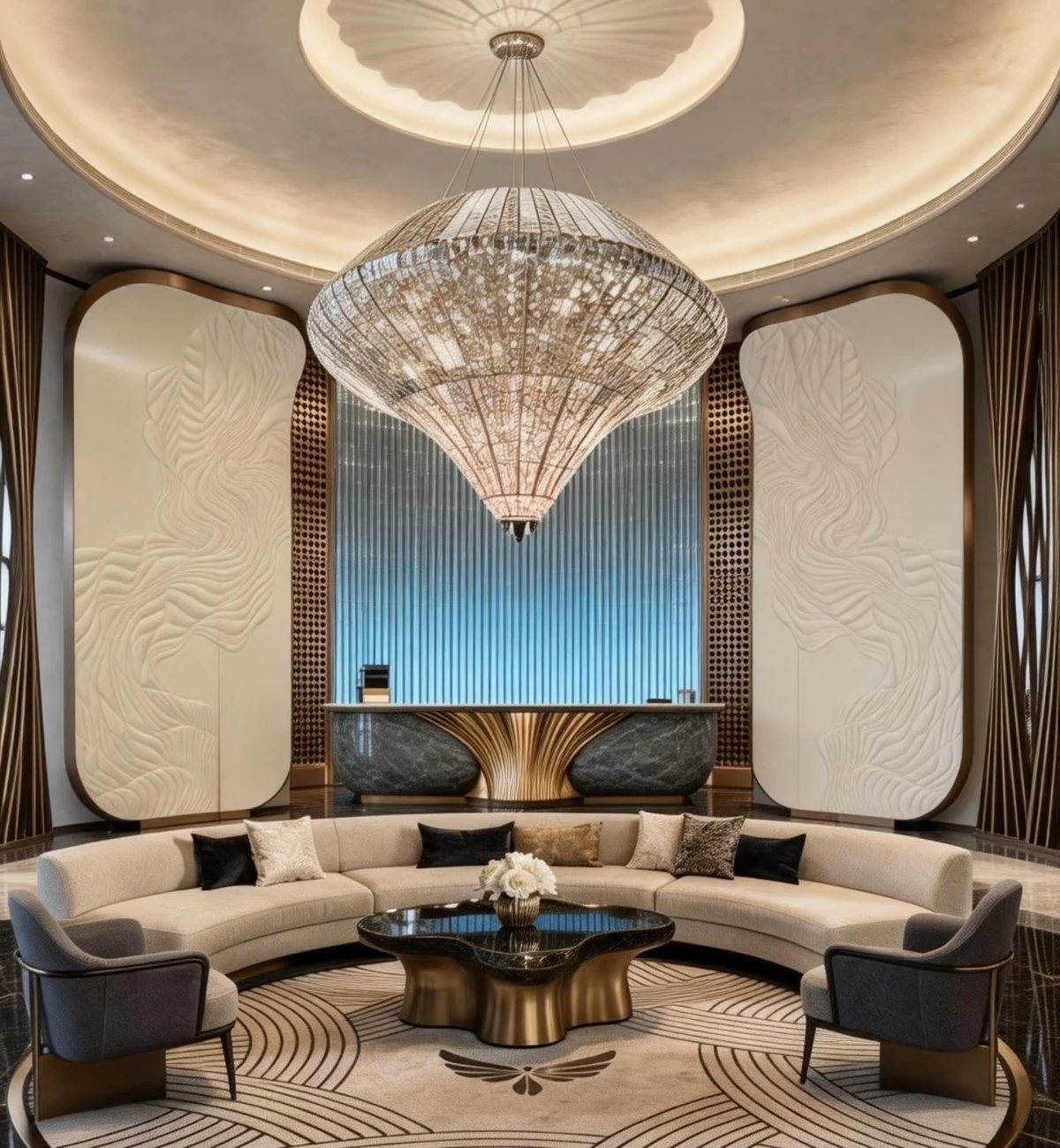 European Hotel Lobby Star Crown Glass Ball Chandelier European Hotel Lobby Star Crown Glass Ball Chandelier