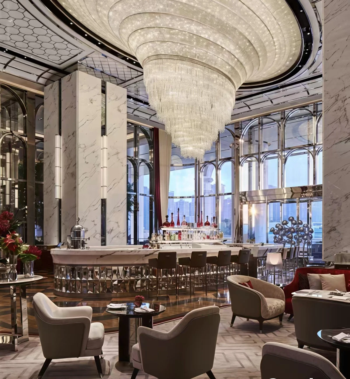 European Hotel Lobby Star Crown Glass Ball Chandelier European Hotel Lobby Star Crown Glass Ball Chandelier