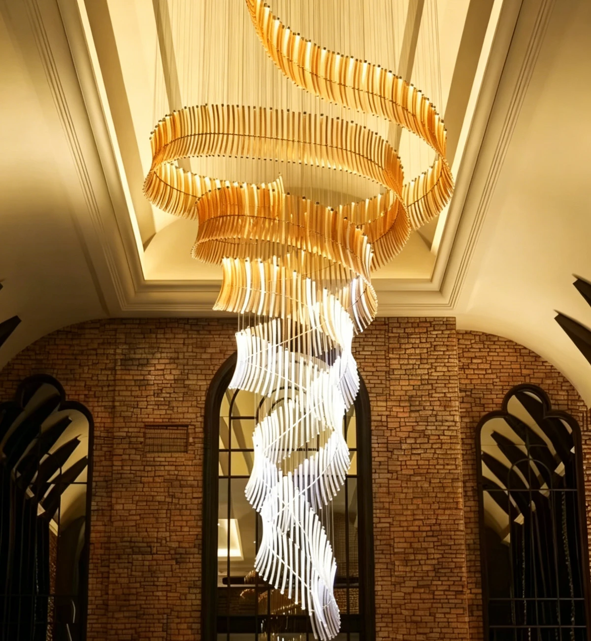 Flowing Floral Vine Crystal Chandelier for Hotel Atrium Flowing Floral Vine Crystal Chandelier for Hotel Atrium