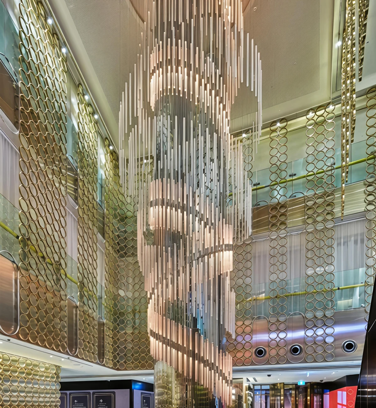Custom Spiral Crystal Chandelier for Hotel Library Atrium Custom Spiral Crystal Chandelier for Hotel Library Atrium