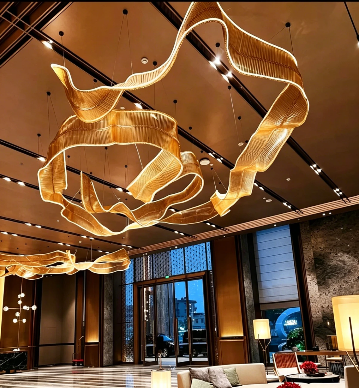 Custom Hotel Atrium Ring Crystal Chandelier Custom Hotel Atrium Ring Crystal Chandelier