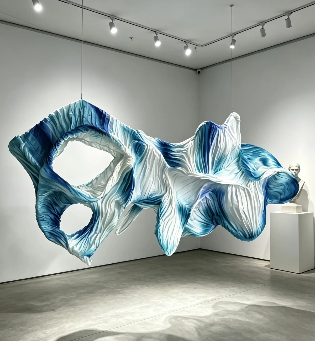 Soft-Drape Floral Sculptural Ceiling Light Scheme