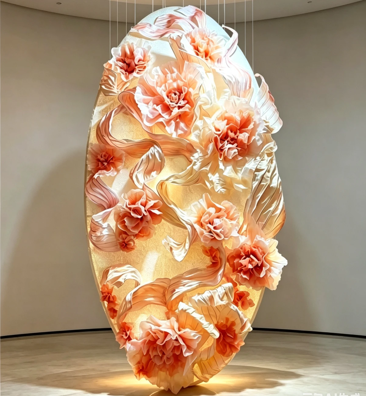 Flowing Feather Ribbon Luxury Chandelier