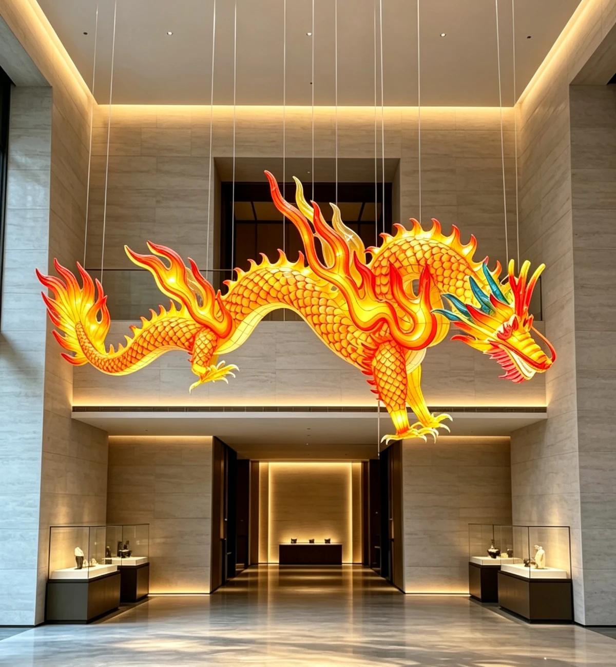 Mythic Animal Suspended Sculptural Light
