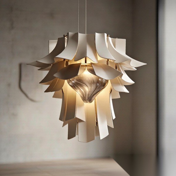 Custom chandelier concept rendering used to start a bespoke lighting project