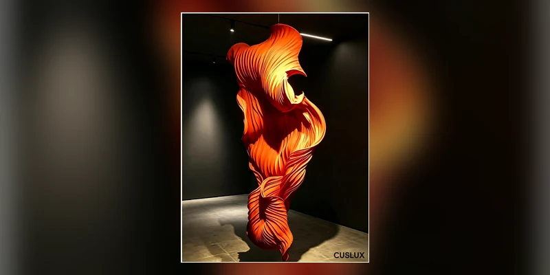 Complex organic sculptural light showing the form that must be translated from a rendering