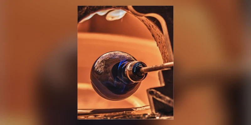Handcrafted glass samples and metal finishes for custom artistic lighting