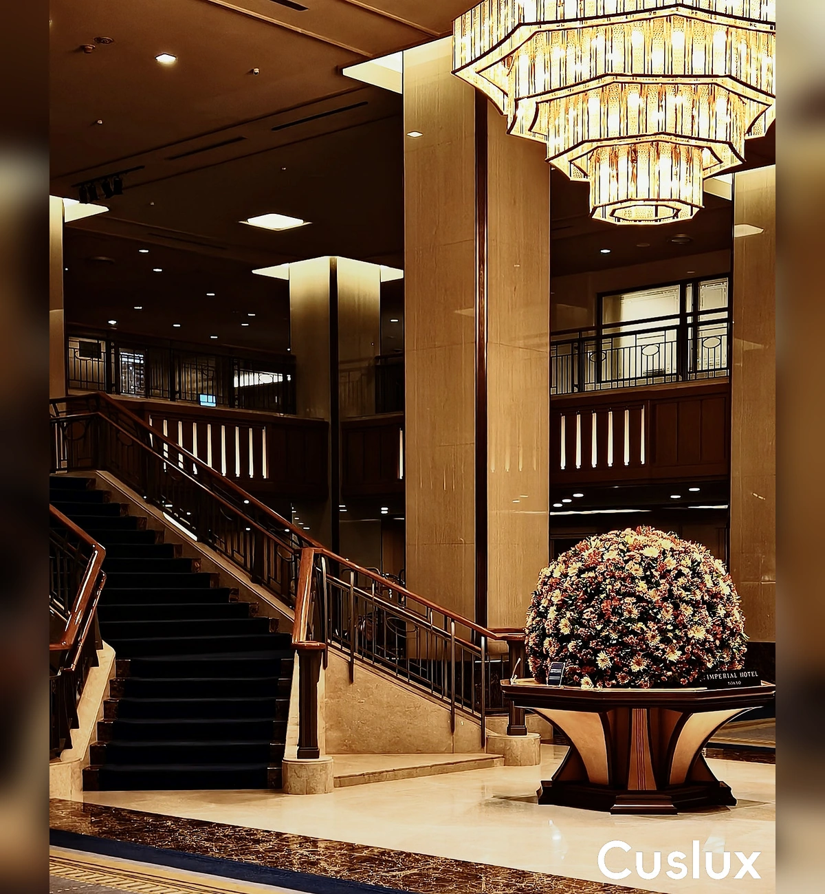 large crystal chandelier for hotel atrium and staircase hall.webp